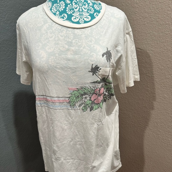 Sol Angeles White Floral Graphic Tee. NWOT Minimalist - Picture 1 of 8